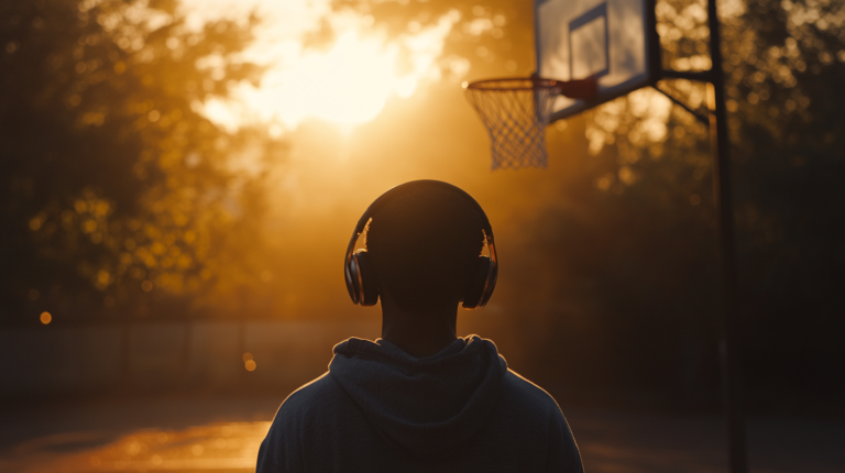 Playing Basketball With Beats Headphones